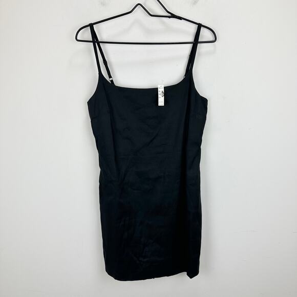 Madewell Squareneck Romper Jet Black Minimalist Linen Blend Classic US 6 NWT - Picture 7 of 15
